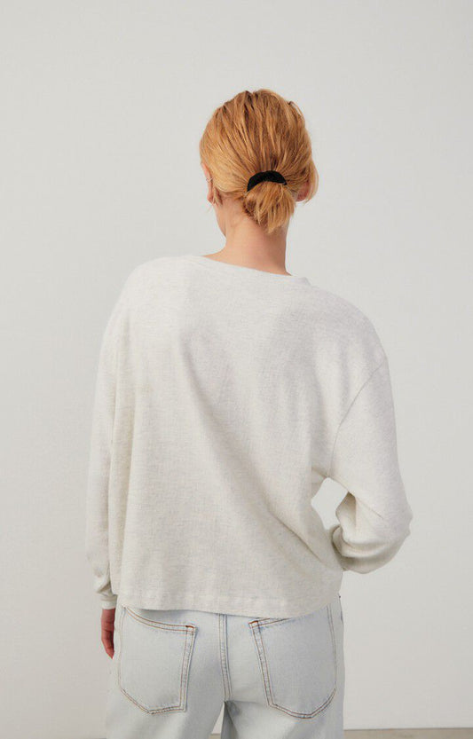 T-SHIRT AMPLE ML COL BATEAU