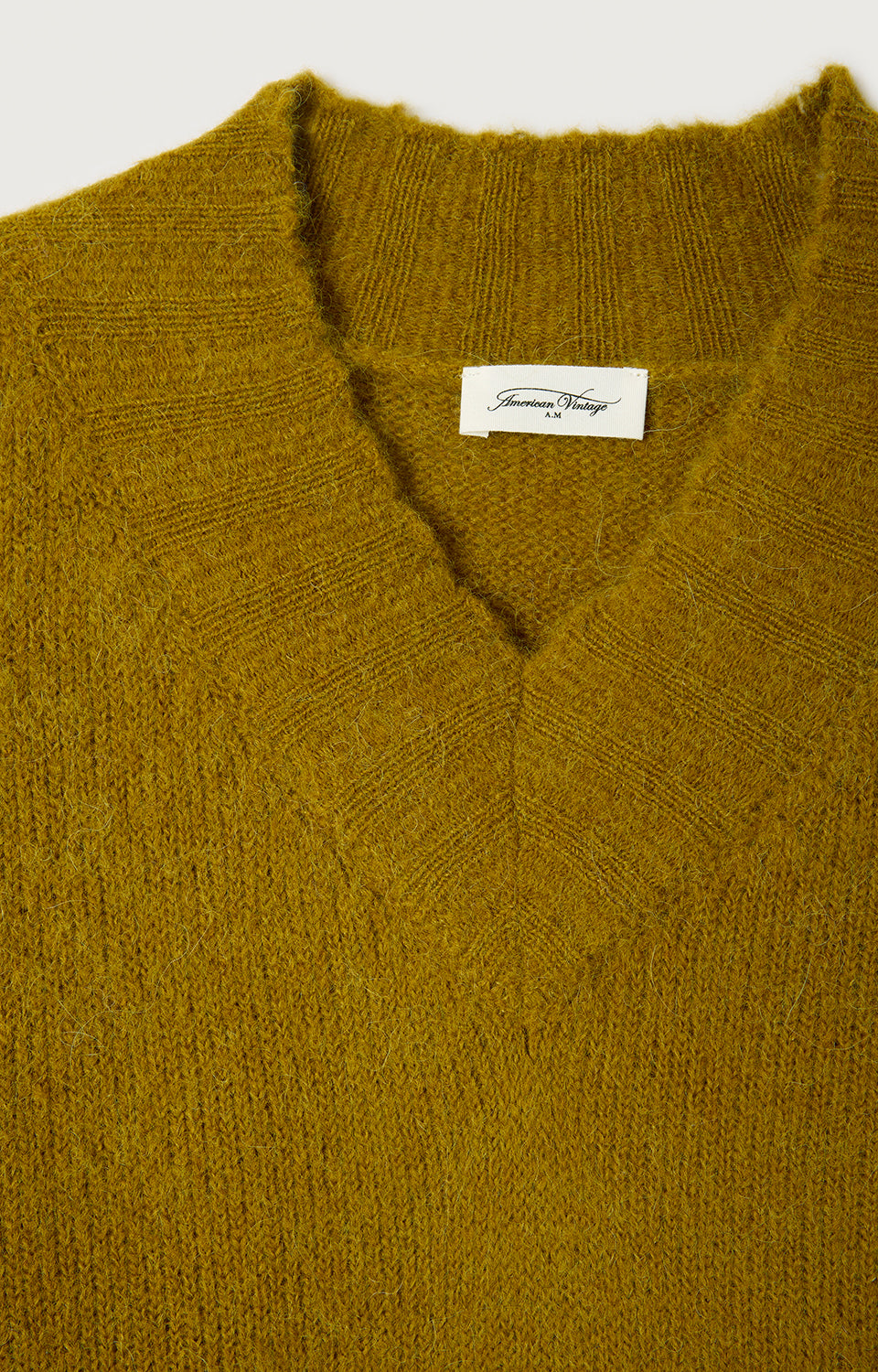 女士宽松V领毛衣