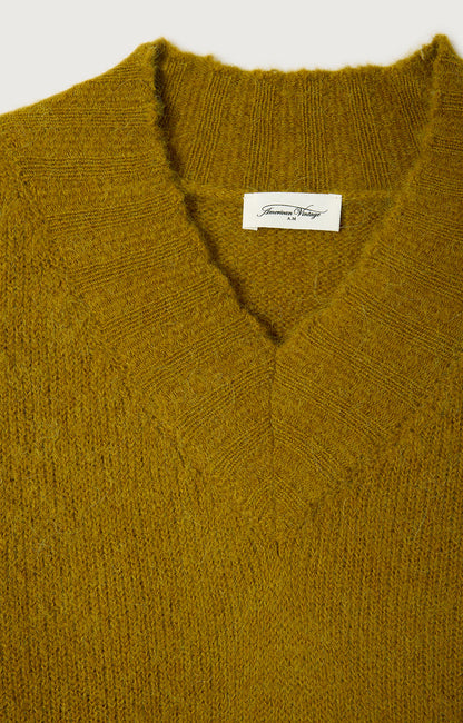 女士宽松V领毛衣