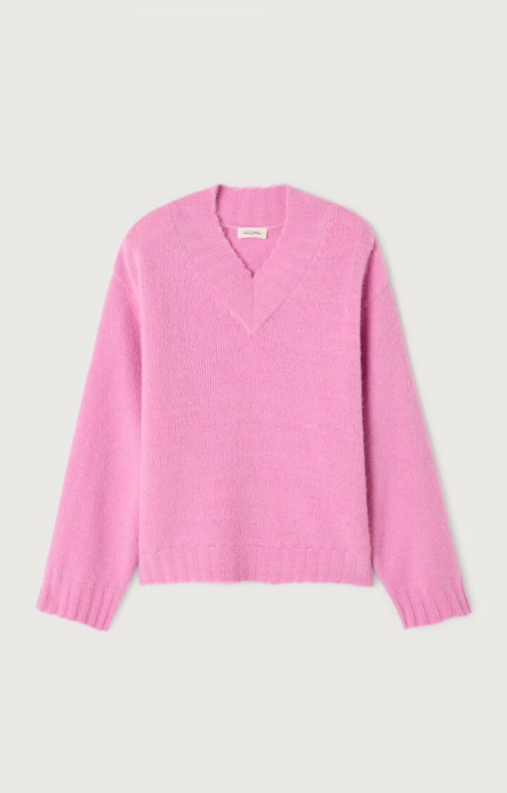 女士宽松V领毛衣