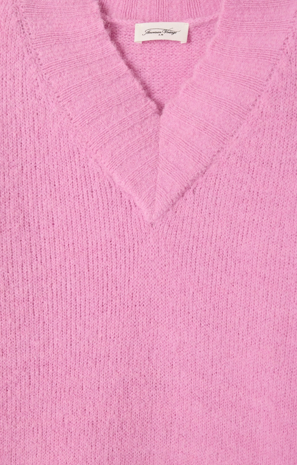 女士宽松V领毛衣