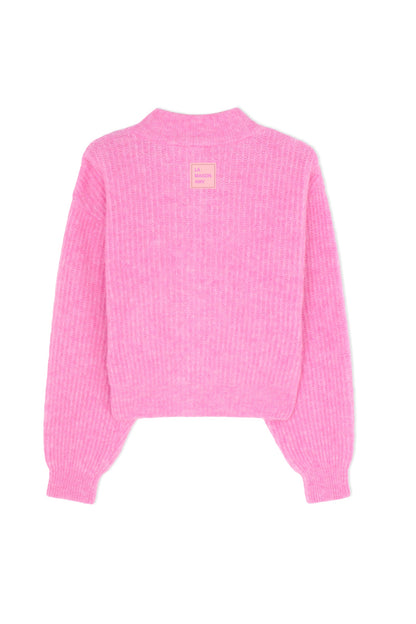 GILET COURT ML COL MONTANT BOUTONNE