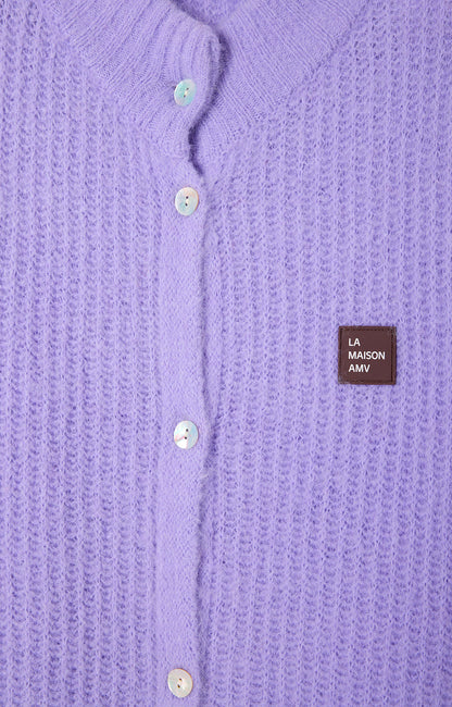 GILET MI-LONG ML COL MONTANT BOUTONNE