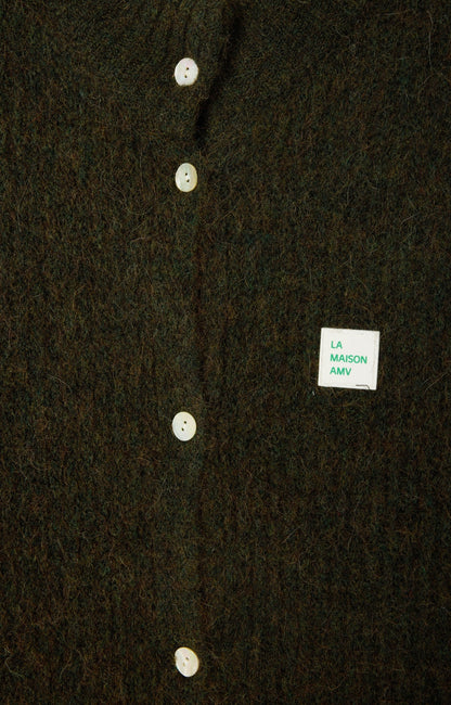 GILET MI-LONG ML COL MONTANT BOUTONNE