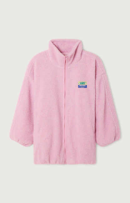 女士宽松中长款拉链立领大衣