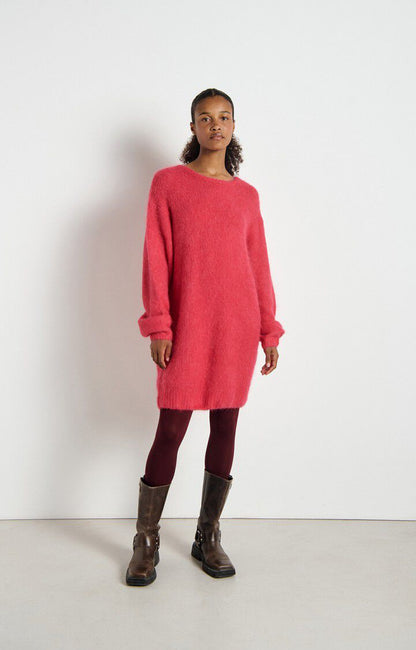 女士圆领短款宽松连衣裙