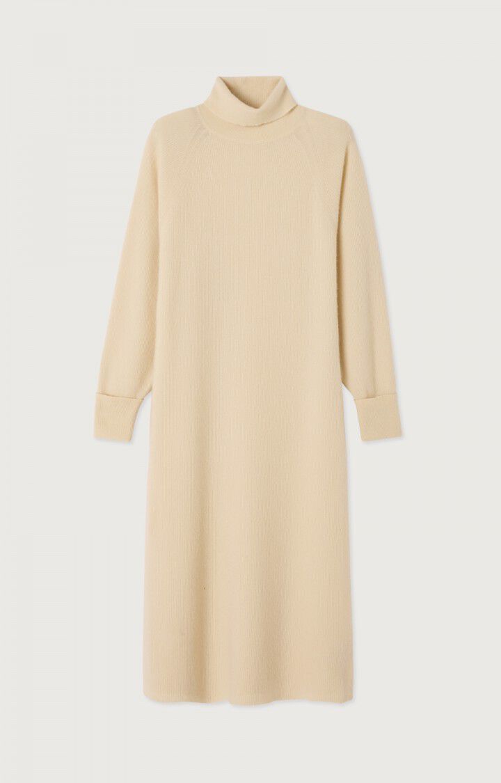 女士高领长直筒连衣裙