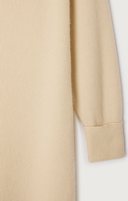 女士高领长直筒连衣裙