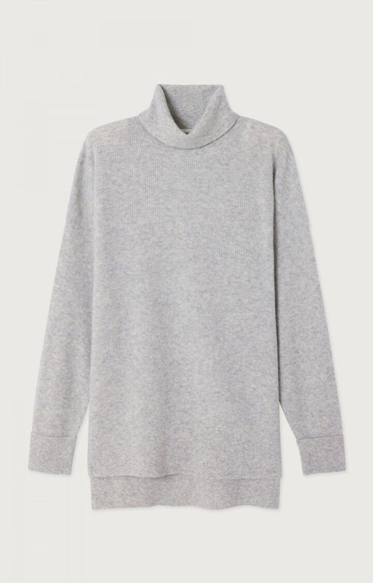 女士中长款宽松高领毛衣