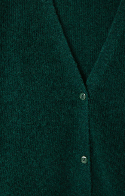 女士中长款V领纽扣背心