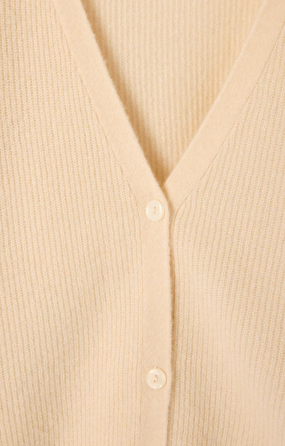 女士中长款V领纽扣背心