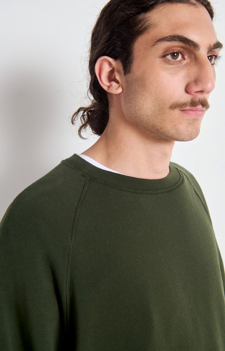 成人款橄榄绿色圆领卫衣