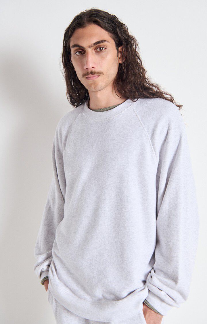 成人款灰白色圆领卫衣