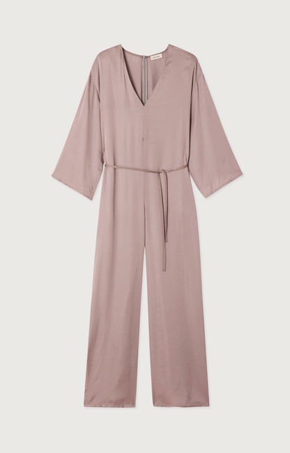 女士宽松高领三分袖连体裤