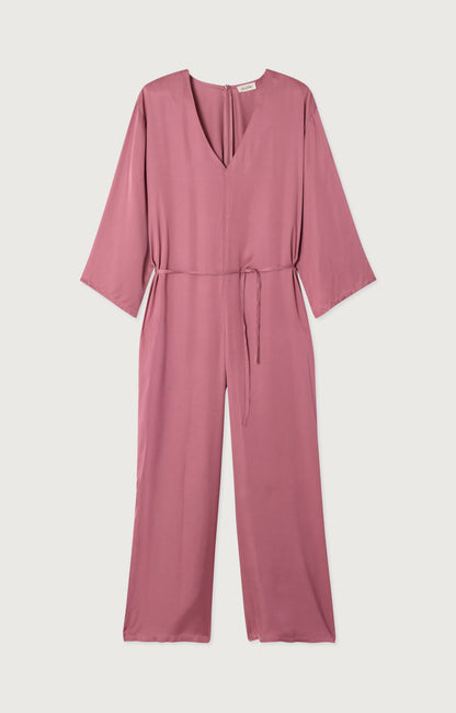 女士宽松高领三分袖连体裤