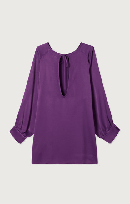 女士圆领短款宽松连衣裙