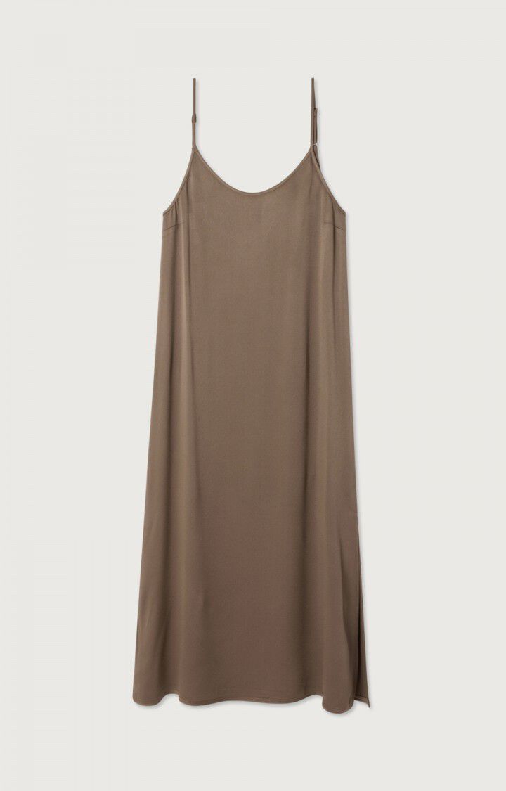 女士细肩带长直筒连衣裙