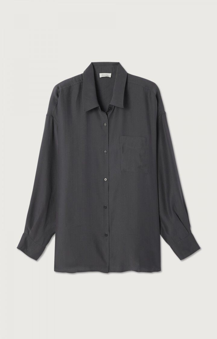 女士长款宽松纽扣领衬衫