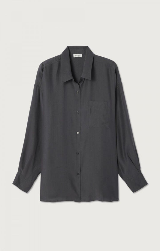 女士长款宽松纽扣领衬衫