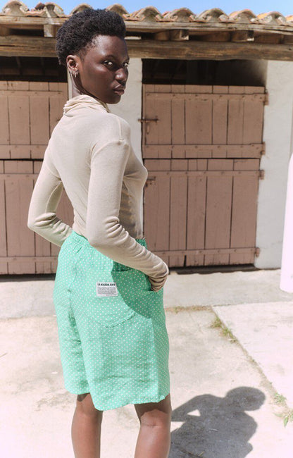 女士宽松印花中长短裤