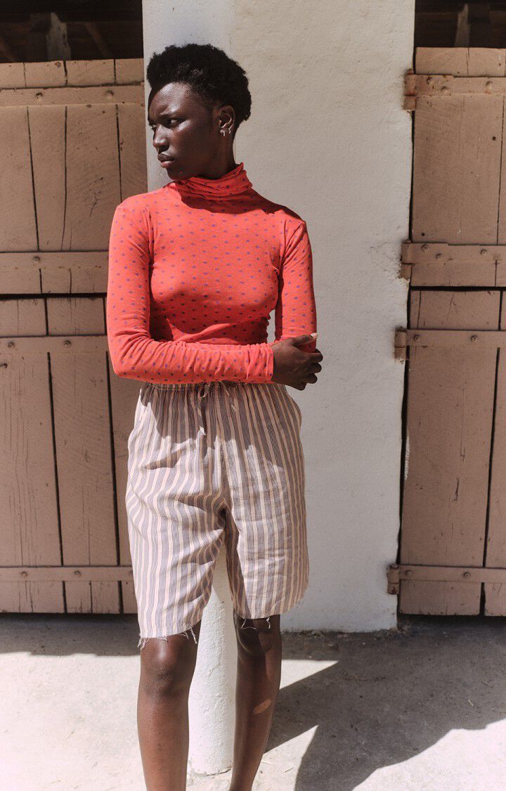 女士宽松印花中长短裤