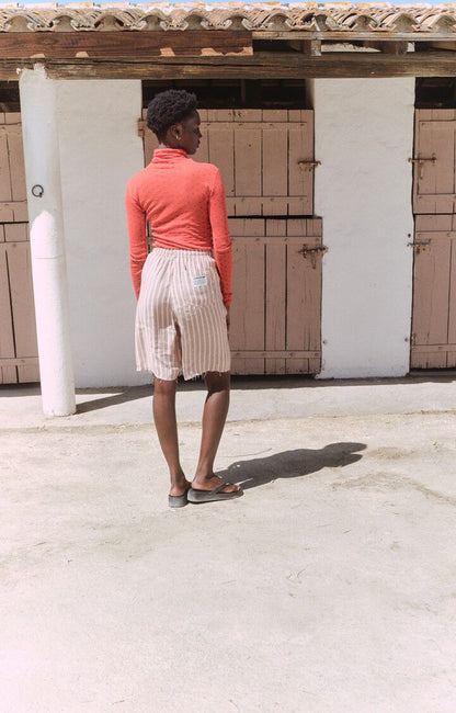 女士宽松印花中长短裤