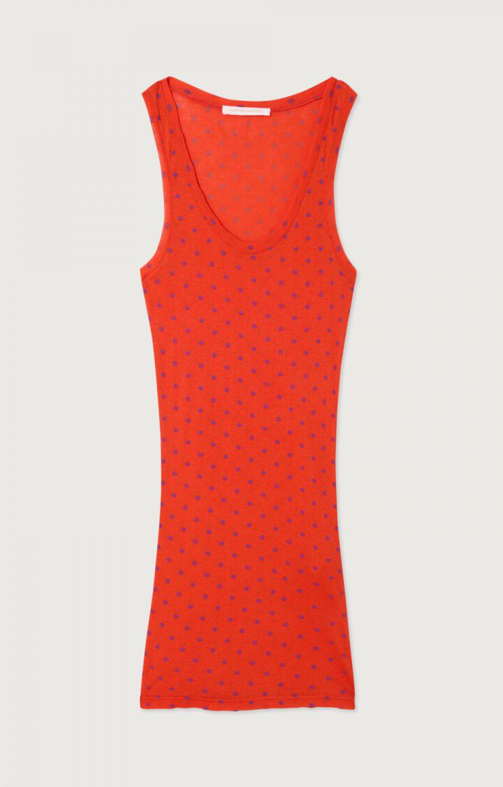 女士修身印花圆领背心