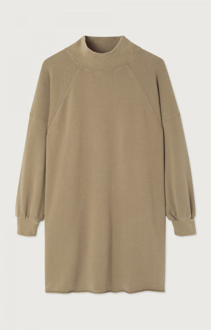 女士高领短款宽松连衣裙