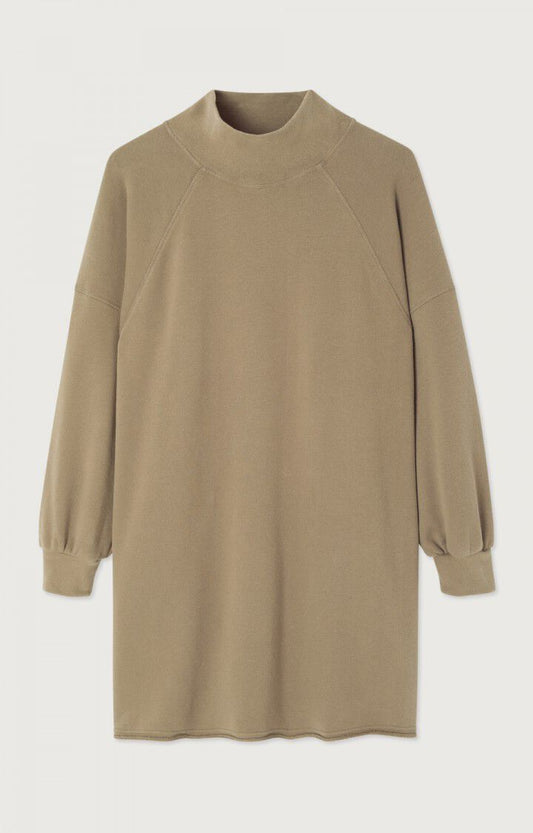 女士高领短款宽松连衣裙