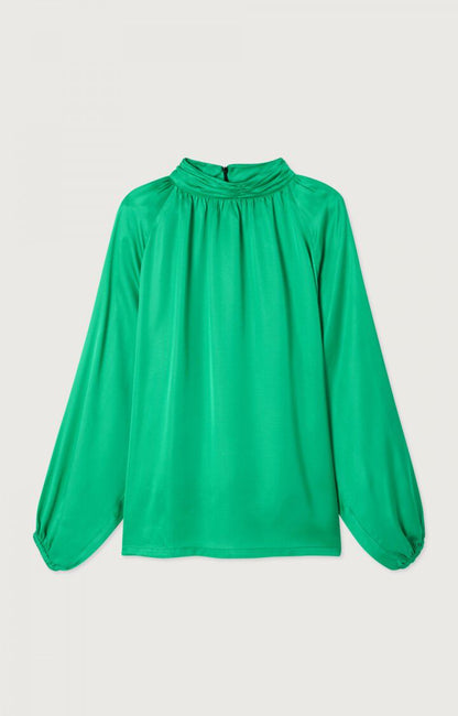 女士宽松长袖中长款高领上衣