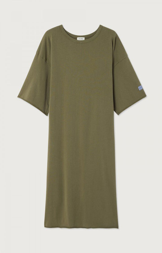 女士圆领长款宽松连衣裙