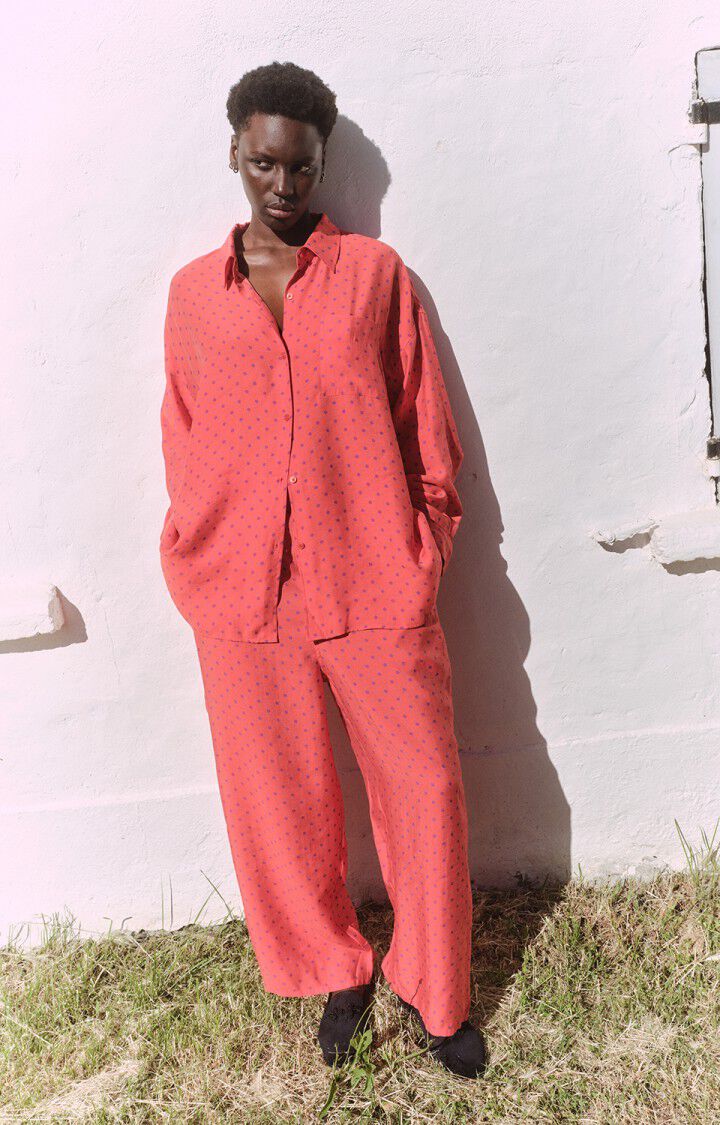 CHEMISE LONGUE AMPLE ML COL BOUTONNE IMPRIMEE