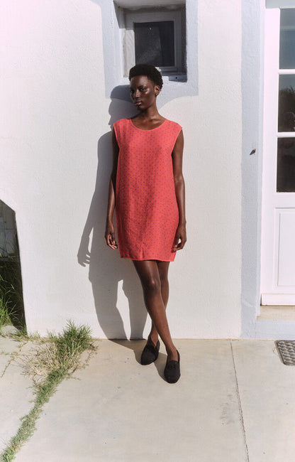 女士圆领背心短款宽松连衣裙