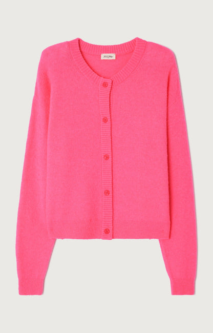 GILET COURT BOULE ML COL ROND BOUTONNE