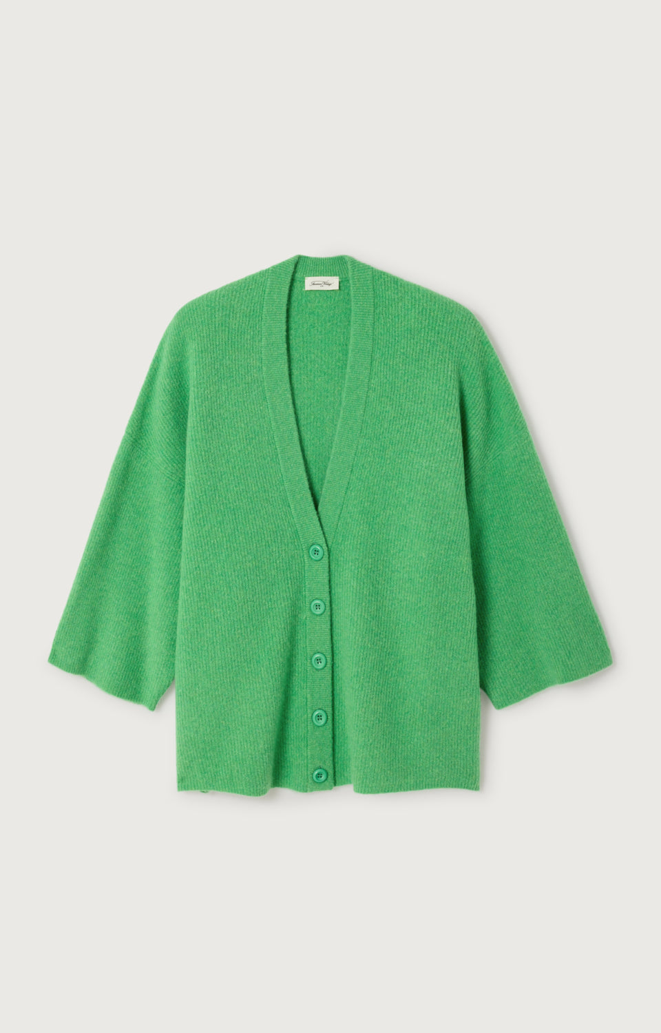 GILET COURT BOULE ML COL ROND BOUTONNE
