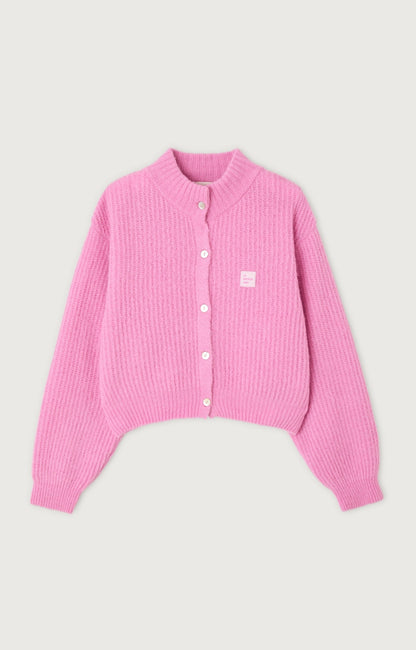 GILET COURT ML COL MONTANT BOUTONNE