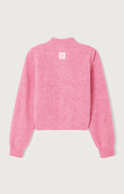 GILET COURT ML COL MONTANT BOUTONNE