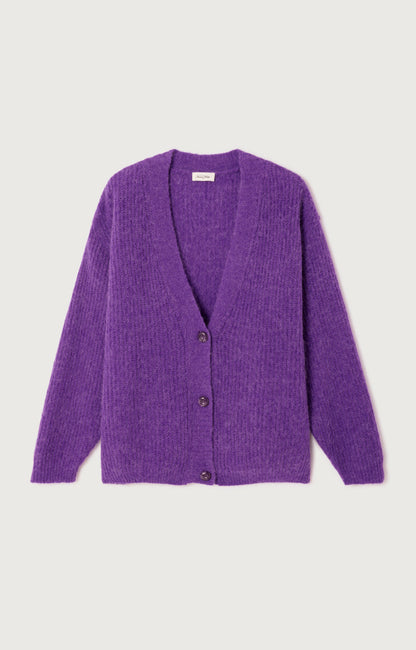 GILET COURT ML COL MONTANT BOUTONNE