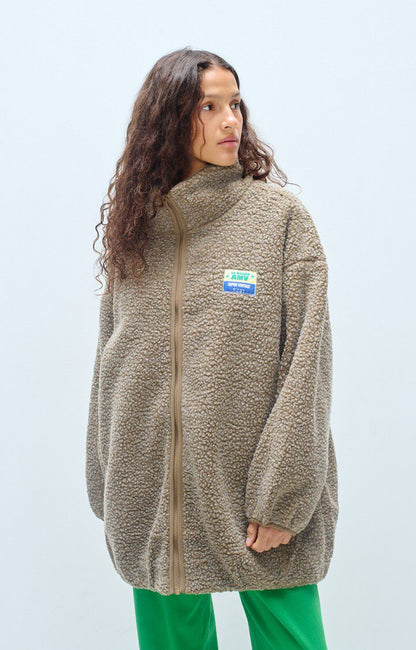 MANTEAU MI-LONG AMPLE ML COL MONTANT ZIPPE