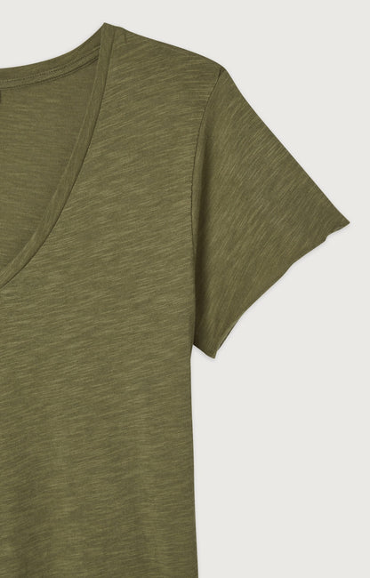 T-SHIRT TRAPEZE MC COL V