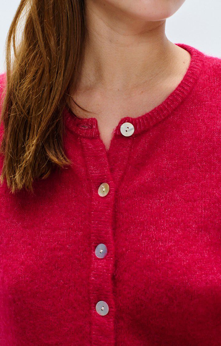 GILET COURT ML COL ROND