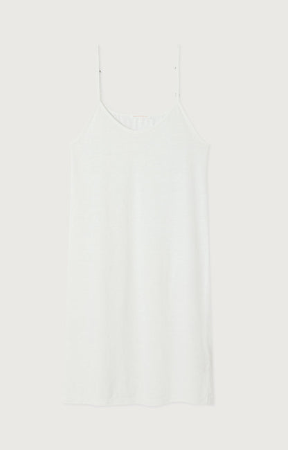 ROBE COURTE DROITE FINES BRETELLES COL ROND