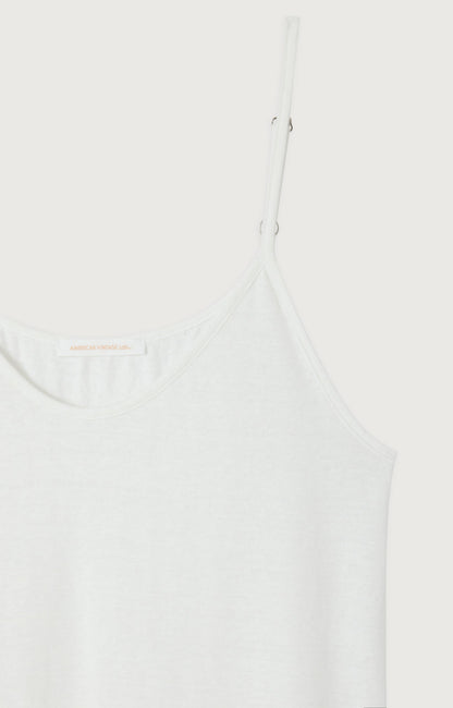 ROBE COURTE DROITE FINES BRETELLES COL ROND