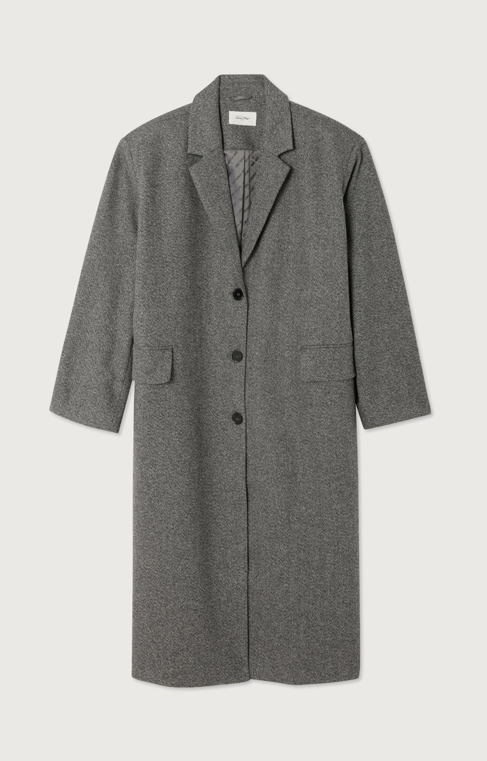MANTEAU LONG AMPLE ML COL BLAZER BOUTONNE