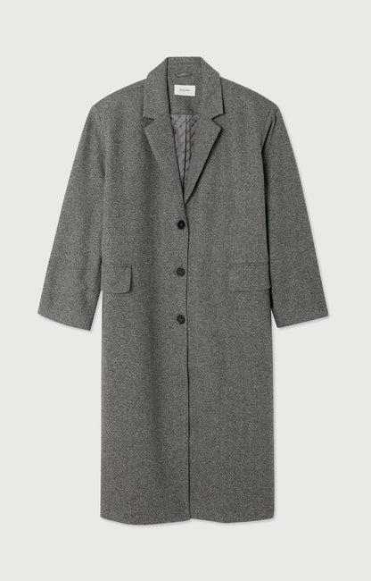 MANTEAU LONG AMPLE ML COL BLAZER BOUTONNE