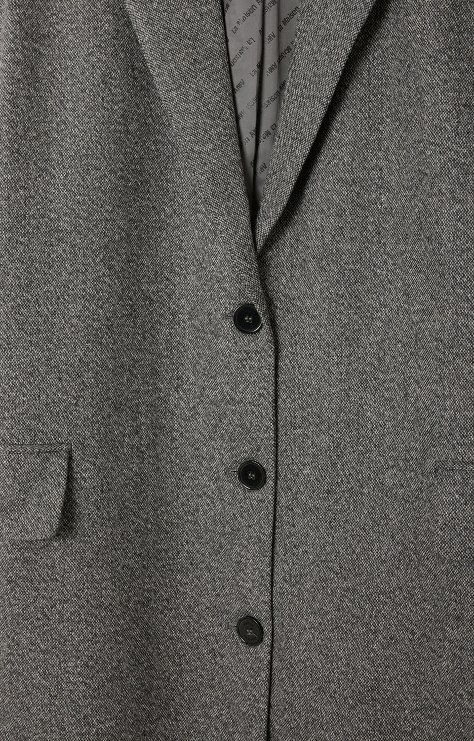 MANTEAU LONG AMPLE ML COL BLAZER BOUTONNE