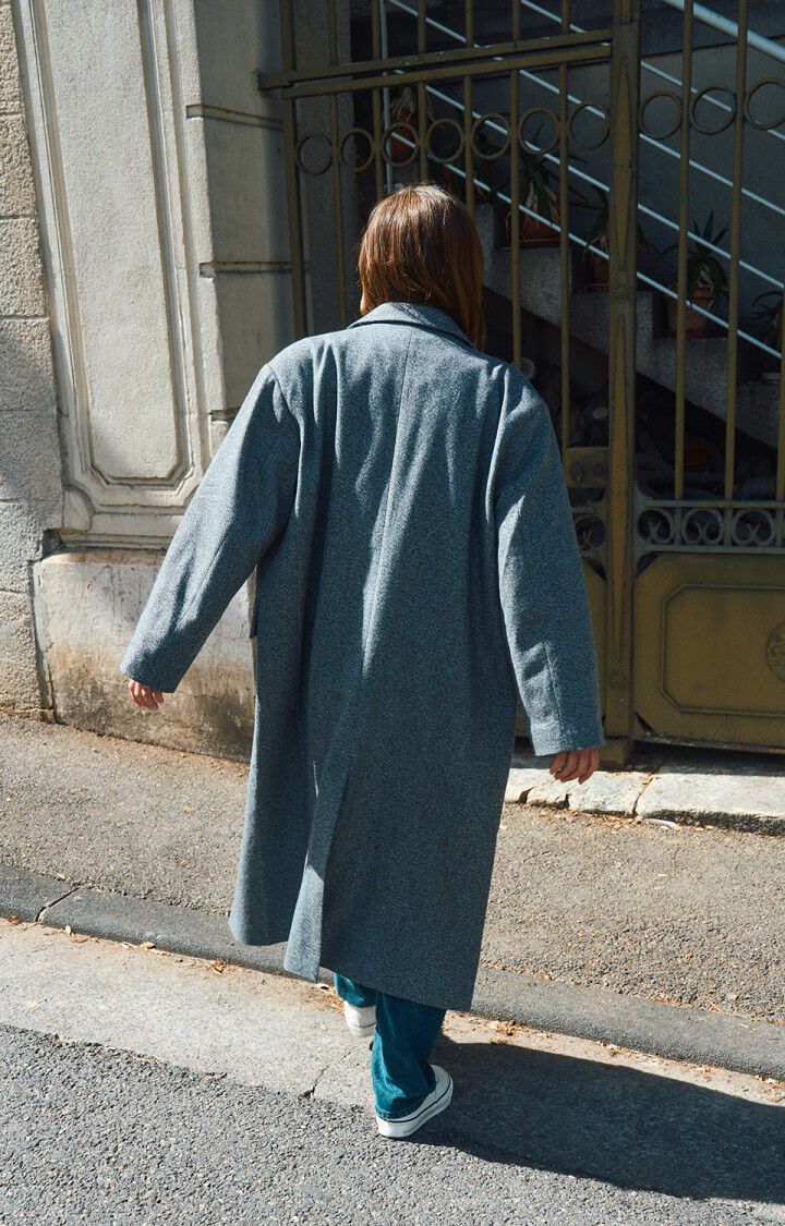 MANTEAU LONG AMPLE ML COL BLAZER BOUTONNE