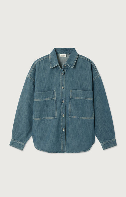 CHEMISE AMPLE ML COL BOUTONNE