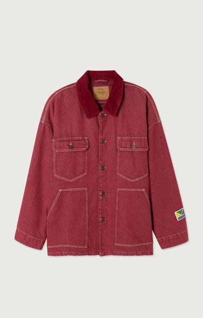 VESTE MI-LONGUE DROITE ML COL CHEMISE BOUTONNEE
