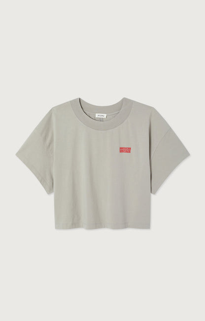 T-SHIRT AMPLE MC COL BATEAU